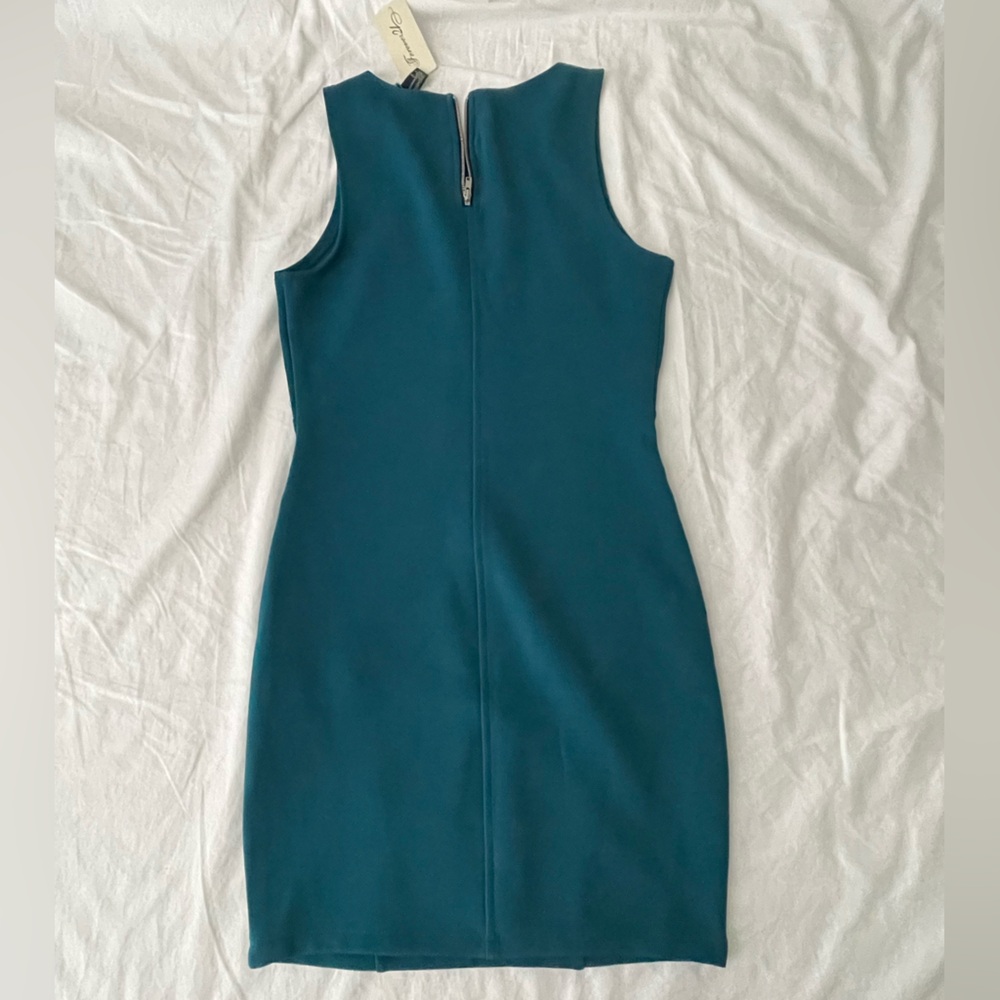 Forever 21 Sleeveless Teal Sheath Dress size medium - Picture 3 of 3